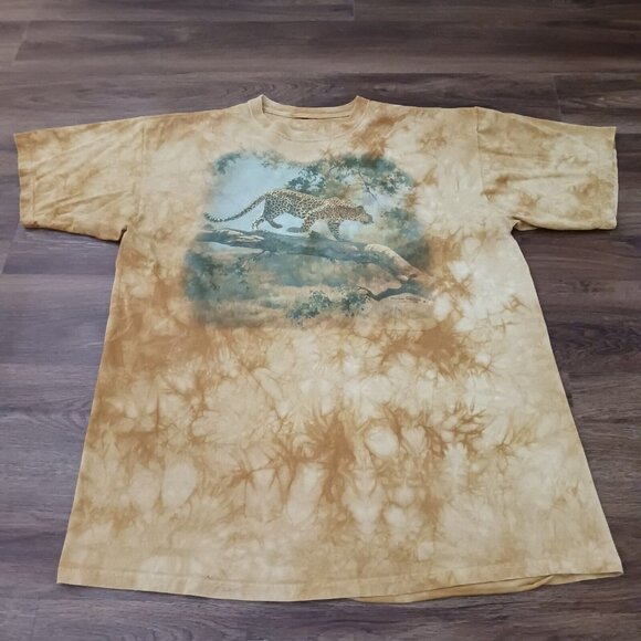 Leopard on Tree Shirt XL Dino Parvano Mill Pond Press - Picture 2 of 8
